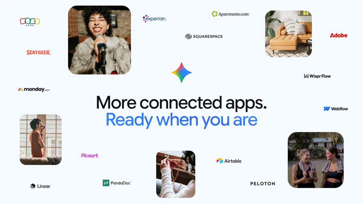 Google’s promotional illustration for Gemini Connected Apps.
